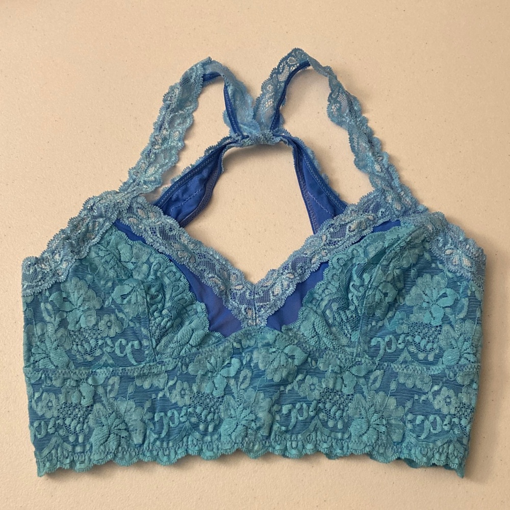 Free People Teal Lace Bralette